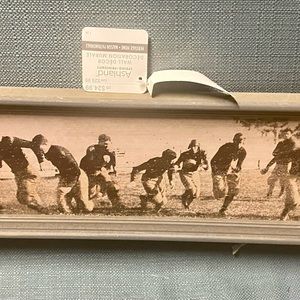 NWT…..beautiful picture of men playing and running!!!!! Very nice piece of art!!